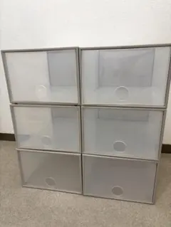 ダイソー 人気シューズボックス 6個