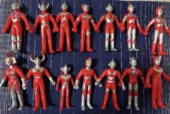 ウルトラファミリー　ソフビ14体セット 1988年　日本製、BANDAI