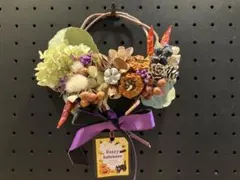 ハロウィン ★木の実たっぷりドライフラワーリース