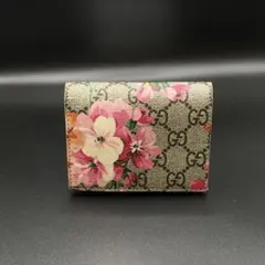 グッチ GUCCI 財布 二つ折り財布 GGスプリームキャンバスピンクフラワー