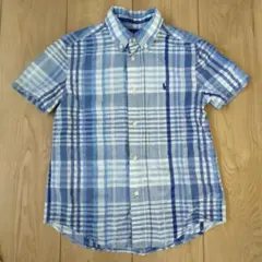 ラルフローレン　120サイズ　ブルーチェックシャツ