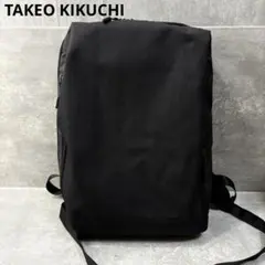 凵タケオキクチ　ビジネス　リュック　通勤　メンズ　スクエア　シンプル　ブラック