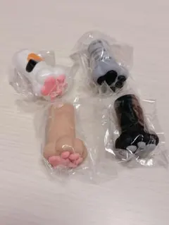 ぺったん 肉球 傘キャップ 猫 ねこ ネコ 全 4種 セット