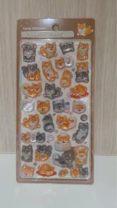 新品未開封　正規品　柴犬　ボンボンドロップシール　和柄