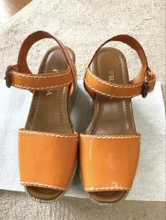 PRADA オレンジ エスパドリーユサンダル