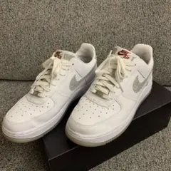 Nike Air Force 1 白/シルバーグリッターWMNS 25.5cm