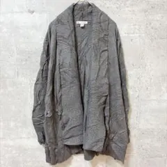 シービー カーディガン ショールカラー 無地 3XL 灰色 レーヨン お出かけ