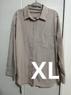 【GU】ストライプ柄長袖シャツ XL