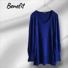 ベネフィット Vネック ニット 長袖 薄手 春ニット シンプルデザイン ビッキー