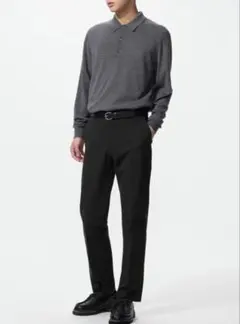 【新品タグ付き】ユニクロ　感動パンツライト　ブラック　W82cm×L76cm