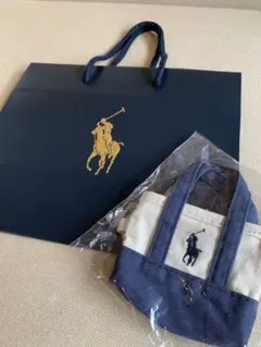 新品　Polo Ralph Lauren ネイビー　キーホルダー 紙袋付のサムネイル