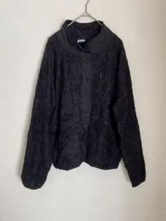 PINK フリース ジャケット 【M】ブラック 黒 ボア パーカー アウター