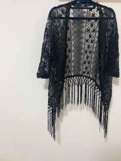 レース編みカーディガン