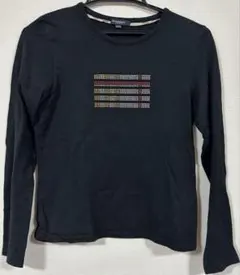BURBERRY LONDON ブラック ストーン装飾 長袖Tシャツ 160A