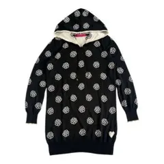 ANNA SUI アナスイ フラワー 総柄 フーディー ニット ワンピースのサムネイル