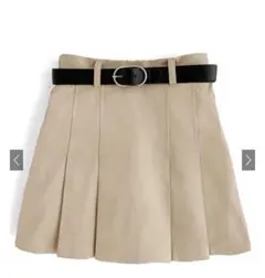 GRL グレイル　ベルトインパン裏地付きプリーツミニスカート[gn85]