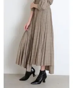 SNIDEL ブラウン系 イレギュラープリーツスカート