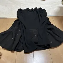フリル付き黒長袖ニットお値下げしました。