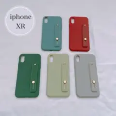 iphoneXR 新品 バンド付ケース 落下防止 ④ブルー