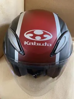 OGK Kabuto ジェットヘルメット マットブラック レッドライン - メルカリ