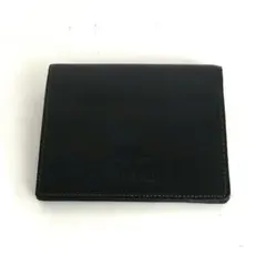 UPrenoma ユーピーレノマ 二つ折り財布 黒 ブラックレザー 型押し ロゴのサムネイル