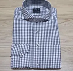 【専用】ONLY スリムフィット からみ織りチェックシャツ 38のサムネイル