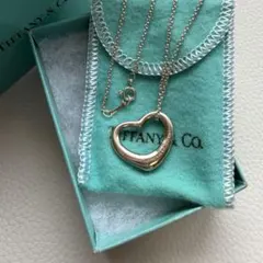 美品✨Tiffany ネックレス　925 オープンハート 40cm M 付属品