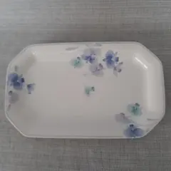 ノリタケ クラフトーン プレート 八角長皿 長皿 モーニングソング 花柄