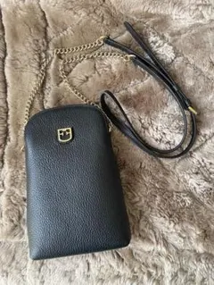 FURLA フルラ スマホショルダー チェーン ポシェット ブラック