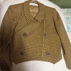 MASSE MENSCH ブロックチェック柄ジャケット&スカートセットアップ 