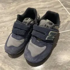 【新品】new balance 574 17.5cm ネイビー/グレー