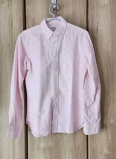 美品☆Nolley's☆長袖BDシャツ☆ピンクストライプ☆sizeMのサムネイル
