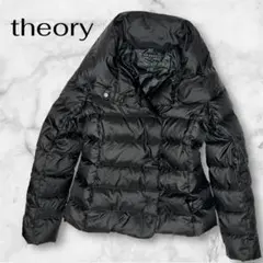 【美品】theory（セオリー）ダウンコート ショート丈Sサイズ ブラック Theory セオリー MOMO ショート ダウンジャケット 黒 ブラック M