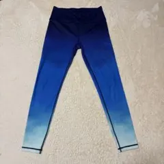グラデーションブルーハイウエストヨガパンツ