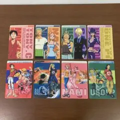 ❶　ワンピース ONE PIECE ジャンボカードダスW DX シール 8種