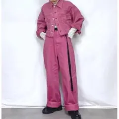PAGEBOY ピンク ワイドデニムパンツ