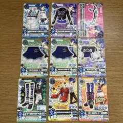 アイカツカード　9枚セット　クール　霧矢あおい
