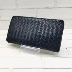 ボッテガヴェネタ 長財布 イントレチャート 黒 本革 メンズのサムネイル