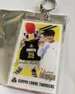 群馬クレインサンダーズ チェキ風キーホルダー藤井祐眞選手×サンダくん 新品未使用