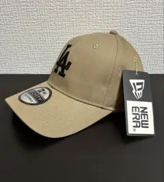 NEW ERA 9FORTY LA キャップ カーキ色　ブラック刺繍