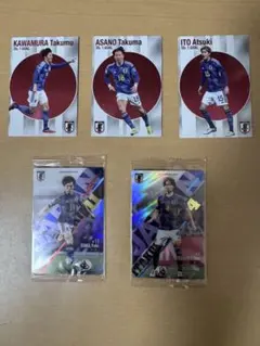 日本代表 トレーディングカード　5枚セット