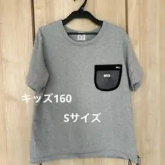 メンズ半袖トレーナー　Sサイズ　グレー　半袖Tシャツ160位