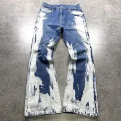 00s【archive】flare denim pants/Y2K/bleach