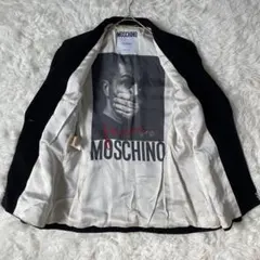 MOSCHINO AEFFE SPAステッチテーラードジャケット　黒◆A485