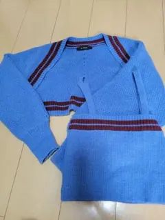 W Closet 青 ニットセーター