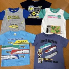 まとめ売り　110㎝　新幹線 電車　Tシャツ 5点　はやぶさ　こまち　つばさ他のサムネイル