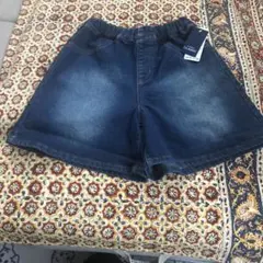 新品タグ付きデニム ハーフパンツ ストレッチ150