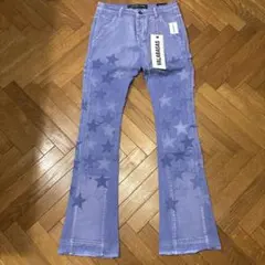 新品】 VALABASAS バラバサス フレアデニム 紫 スター サイズ29 - メルカリ