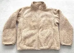ユニクロ UNIQLO フリースジャケット 140 ベージュ①