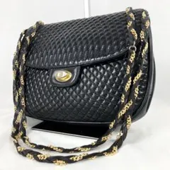 BALLY ヴィンテージ Wチェーンショルダーバッグ ターンロック